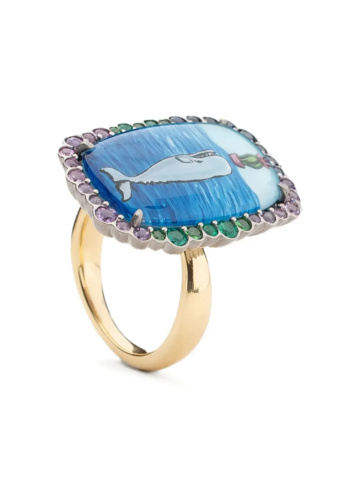 Francesca Villa 18K yellow gold Whales At Wonderland ring - 画像3