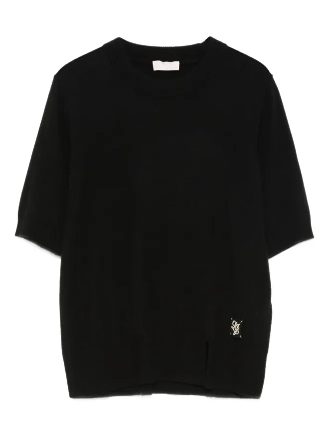 LIU JO LIU JO ロゴパッチ半袖セーターの商品画像