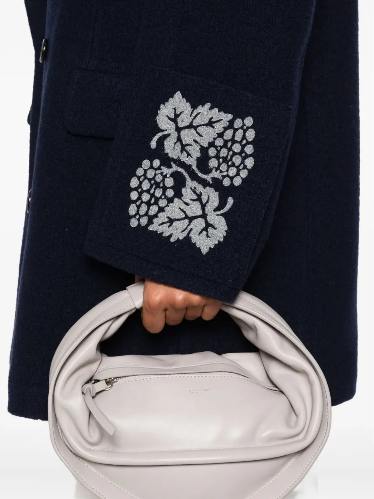 FEDERICO CINA 袖口刺繍入り ダブルブレスト ブレザー - 画像5