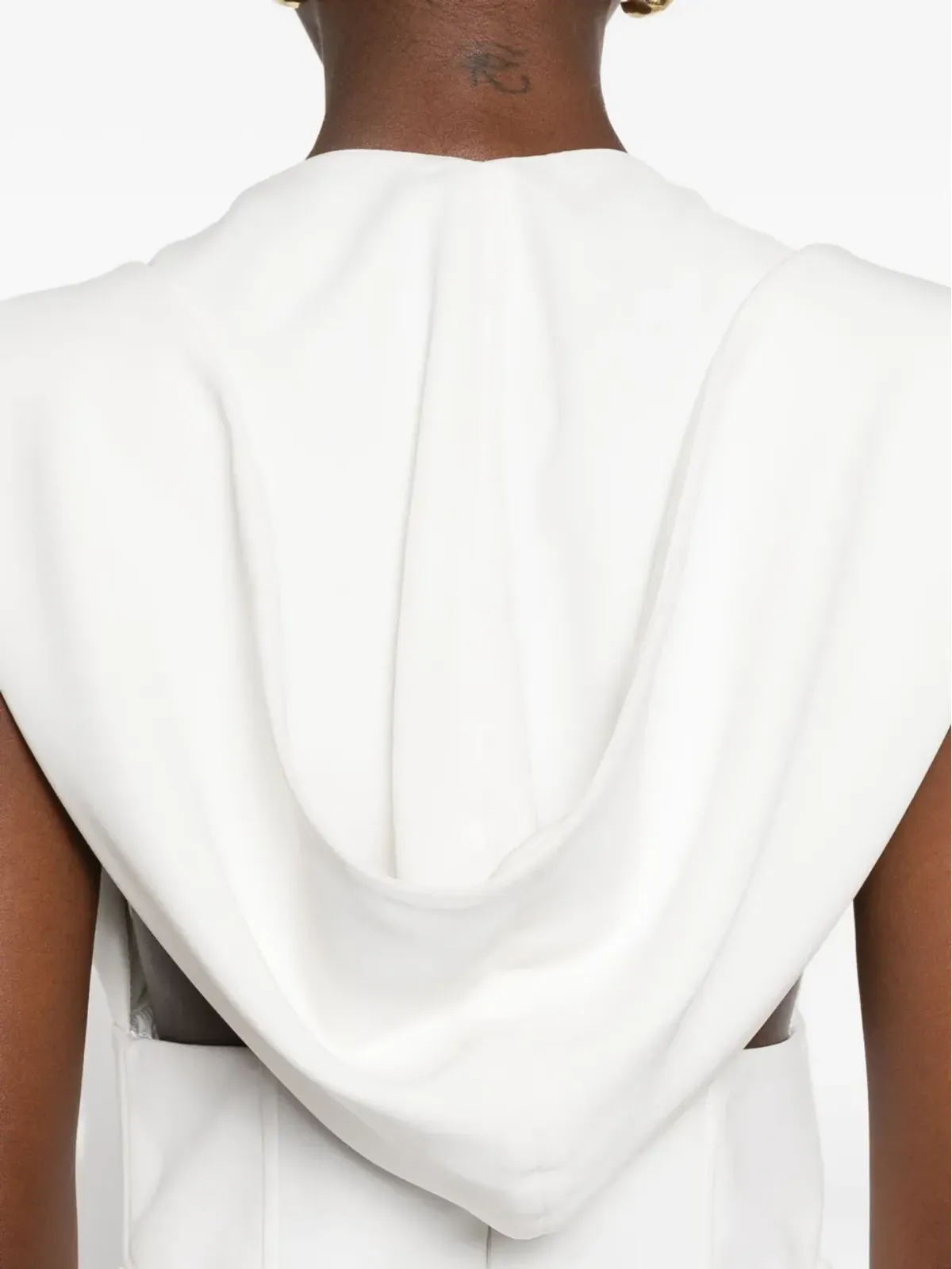 Vestiaire d'un Oiseau Libre ノースリーブ Vネック ミニドレス - 画像5