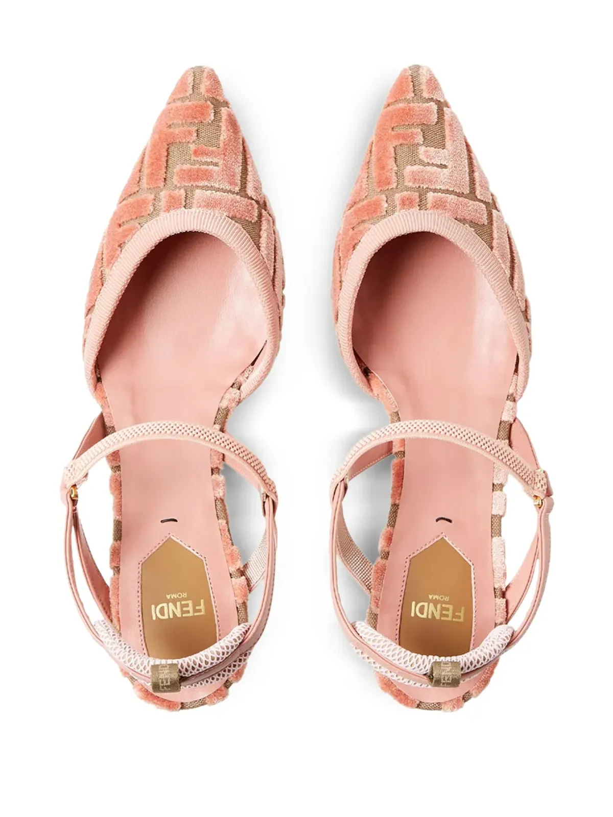 FENDI コリブリ ライト FFパターン スリングバックパンプス - ピンク - 画像3