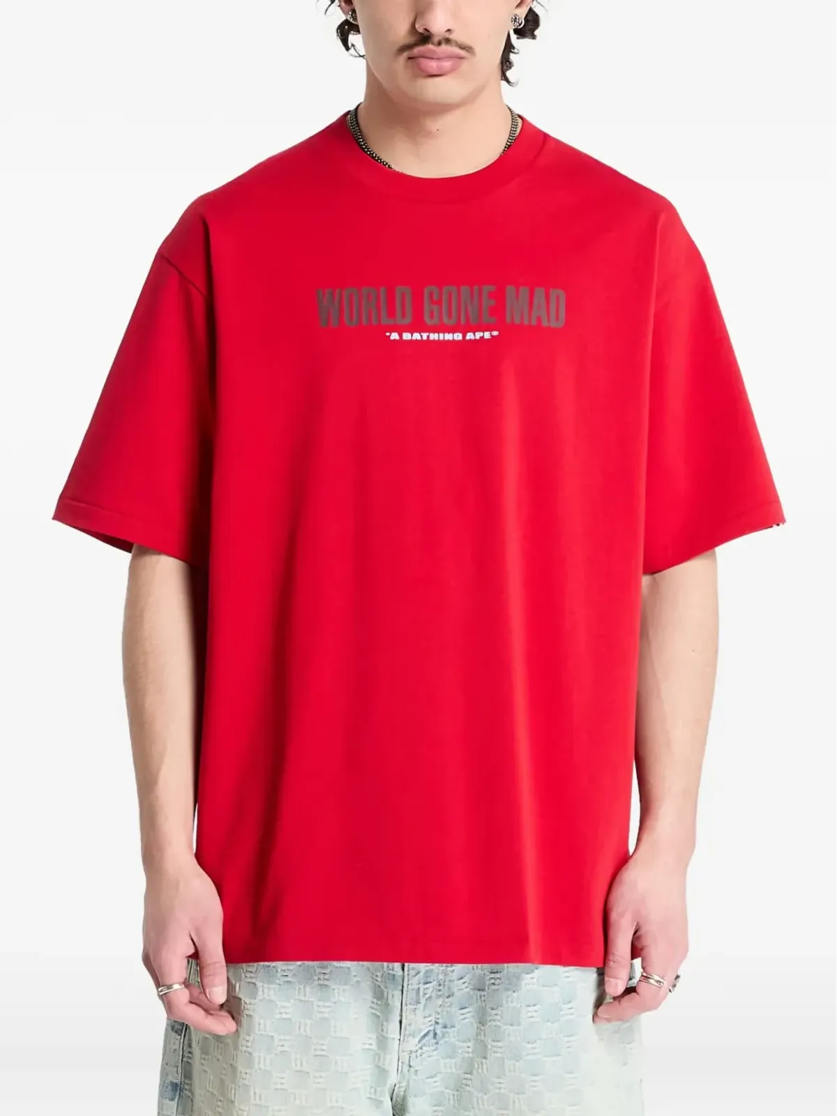 A BATHING APE® スローガン グラフィックTシャツ - 画像3
