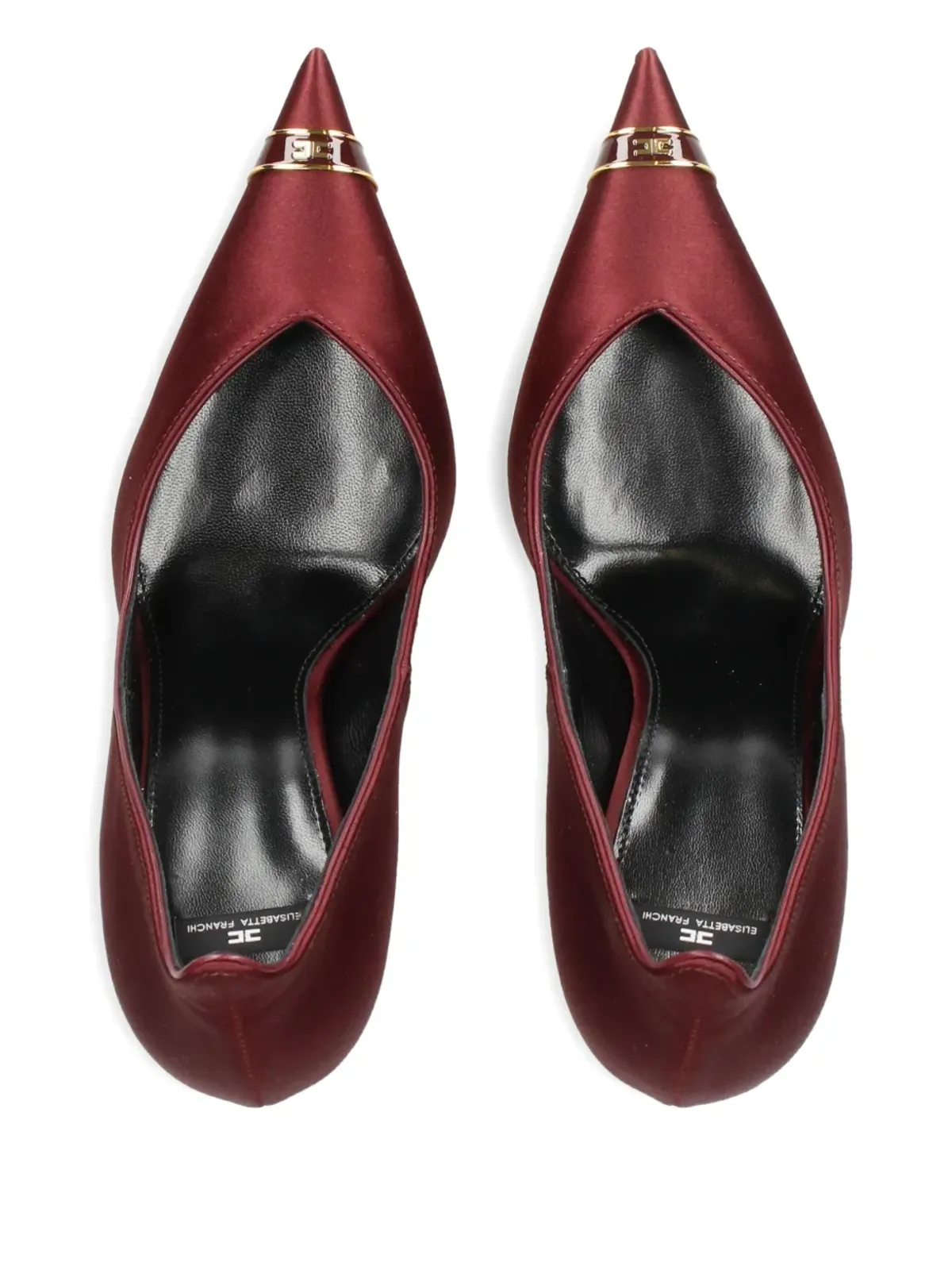 Elisabetta Franchi メタリックトリム付きポインテッドトゥパンプス - 画像3