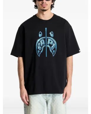 A BATHING APE® シャークプリントTシャツ - ブラック - サムネイル4