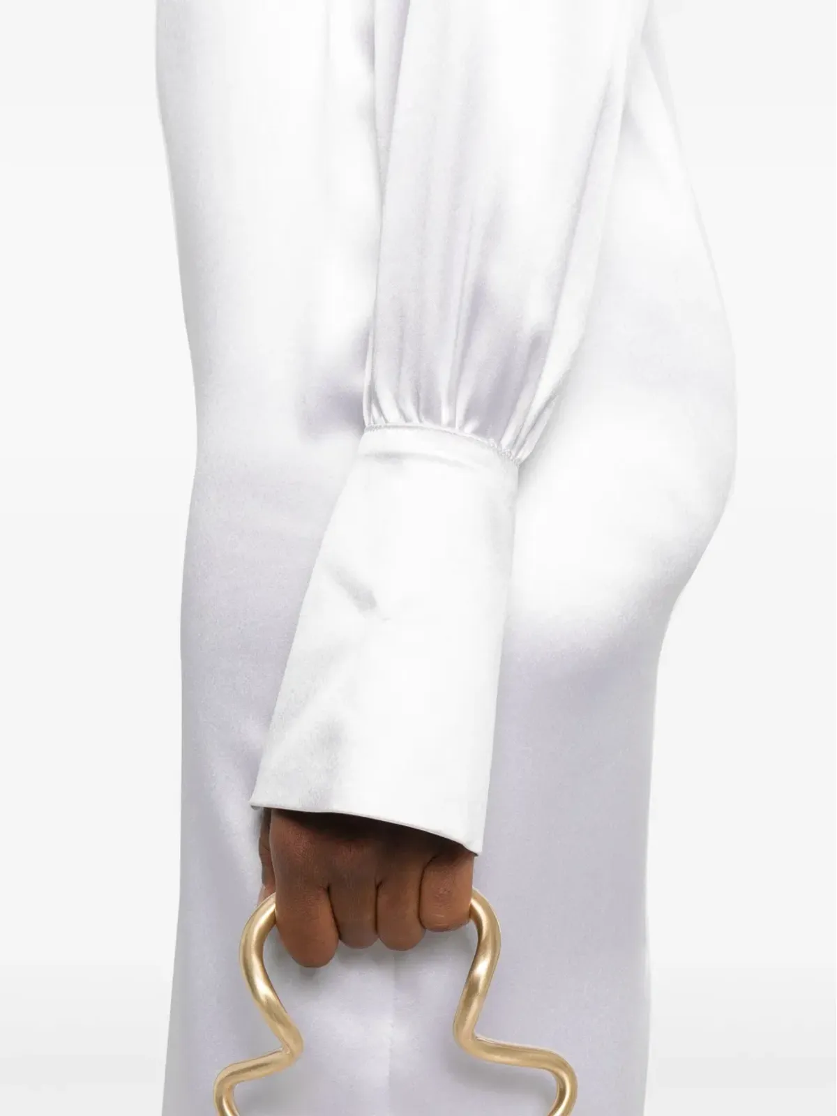 Vestiaire d'un Oiseau Libre パッド付きショルダーミディドレス - 画像5