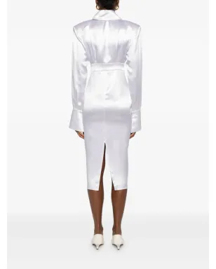 Vestiaire d'un Oiseau Libre パッド付きショルダーミディドレス - サムネイル4