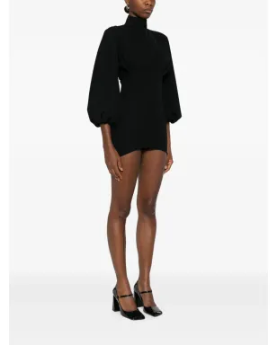 Vestiaire d'un Oiseau Libre Eve ハイネック バルーンスリーブ ミニドレス - サムネイル3