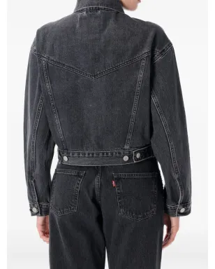 Levi's 90年代 トラッカー スタッズ入り デニムジャケット - ブラック - サムネイル2