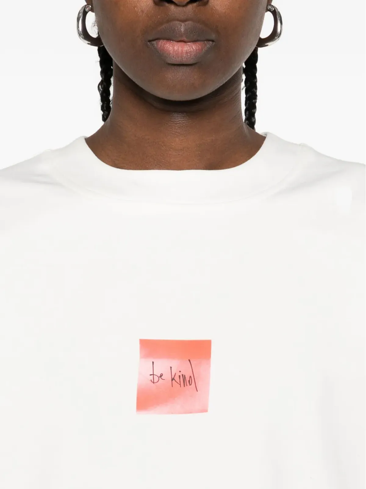 HAMZA ハートポスト プリントTシャツ ホワイト - 画像5