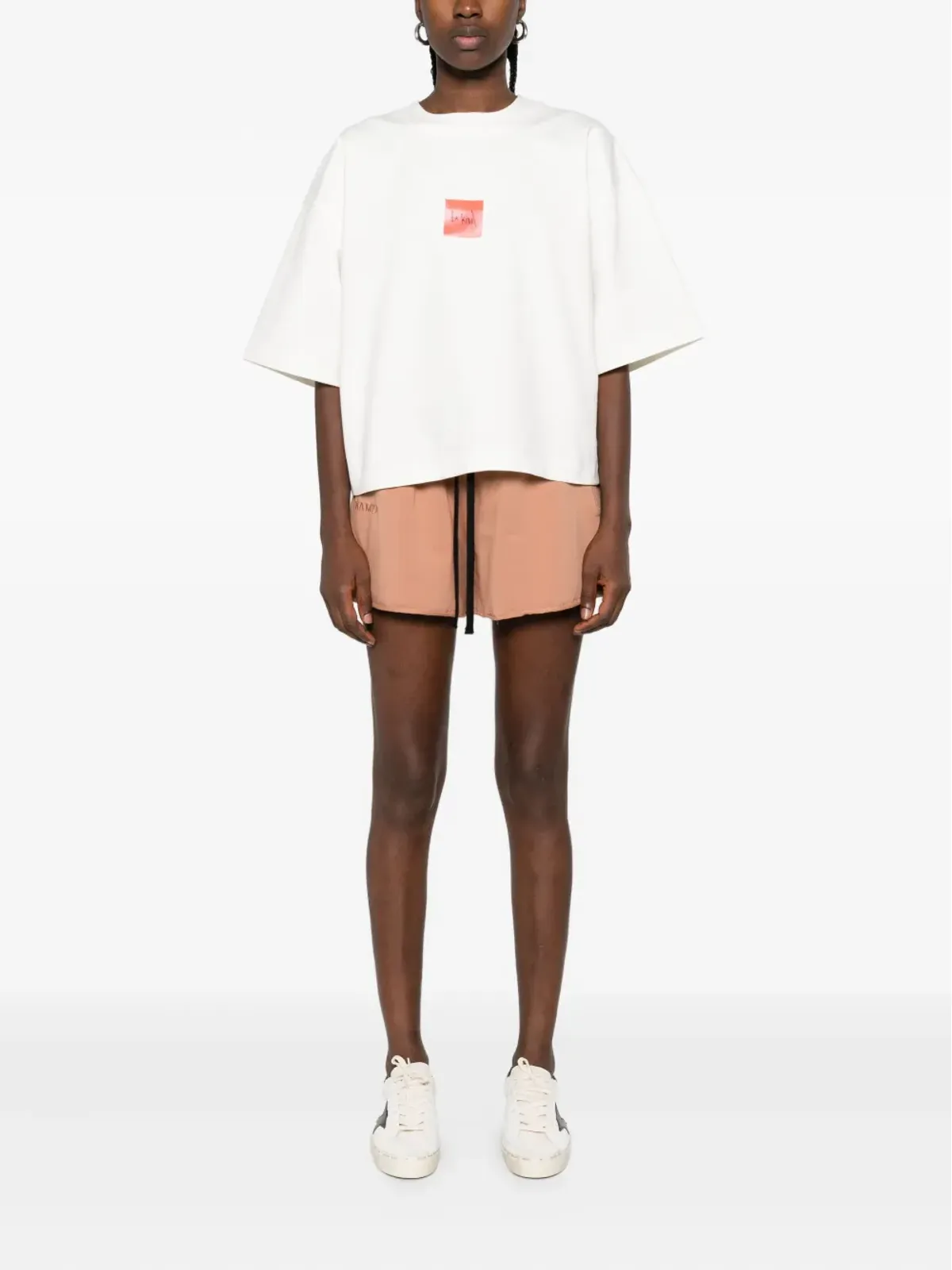 HAMZA ハートポスト プリントTシャツ ホワイト - 画像2