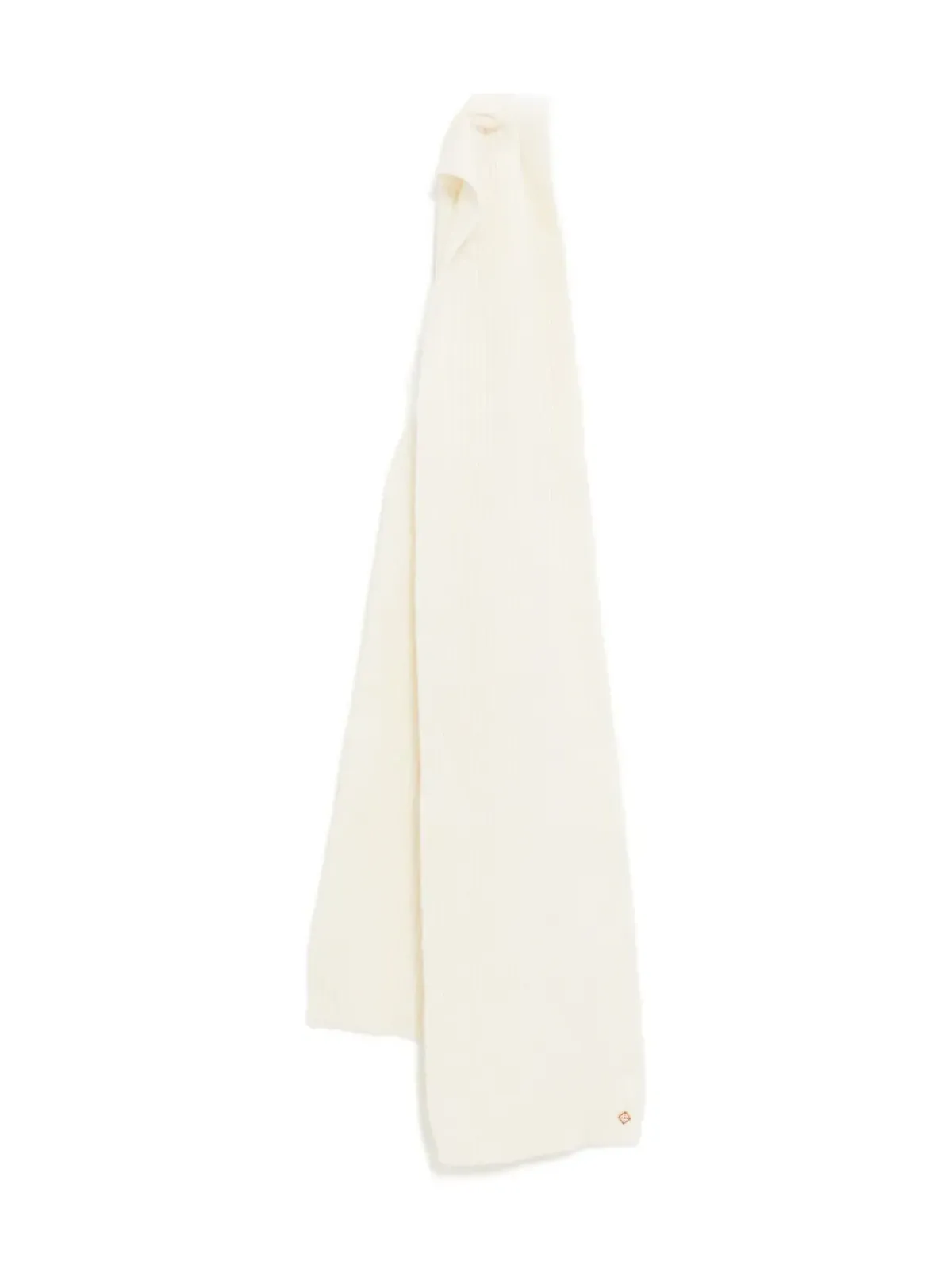 Casablanca ribbed wool scarf - White - 画像1