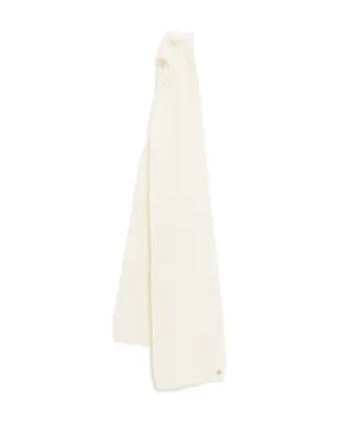 Casablanca ribbed wool scarf - White - サムネイル1
