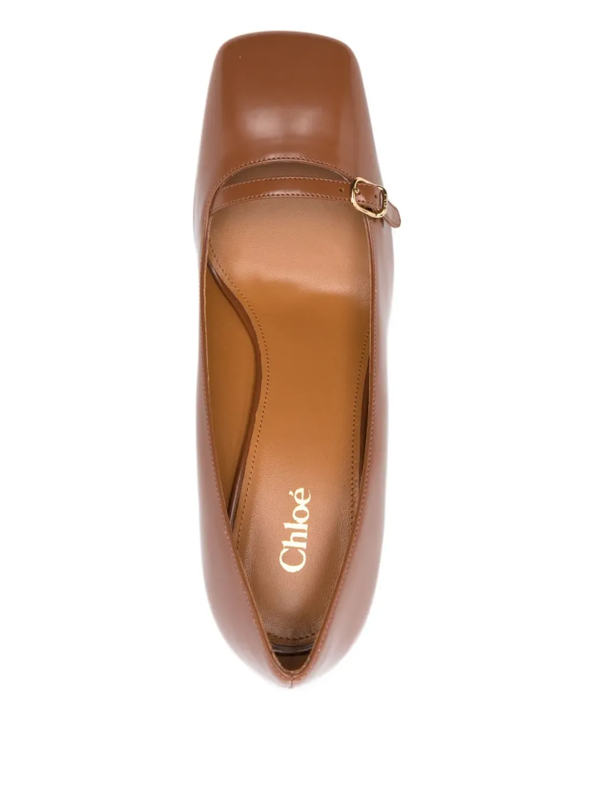 Chloé ジャニス バックルディテール フレアパンプス - 画像4