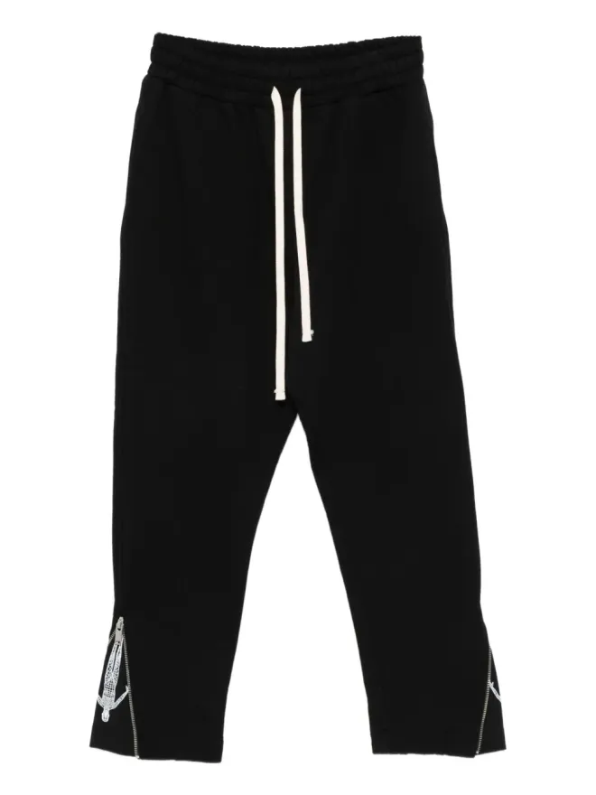 HAMZA HAMZA ドローストリング サイドジップ トラウザー ブラックの商品画像