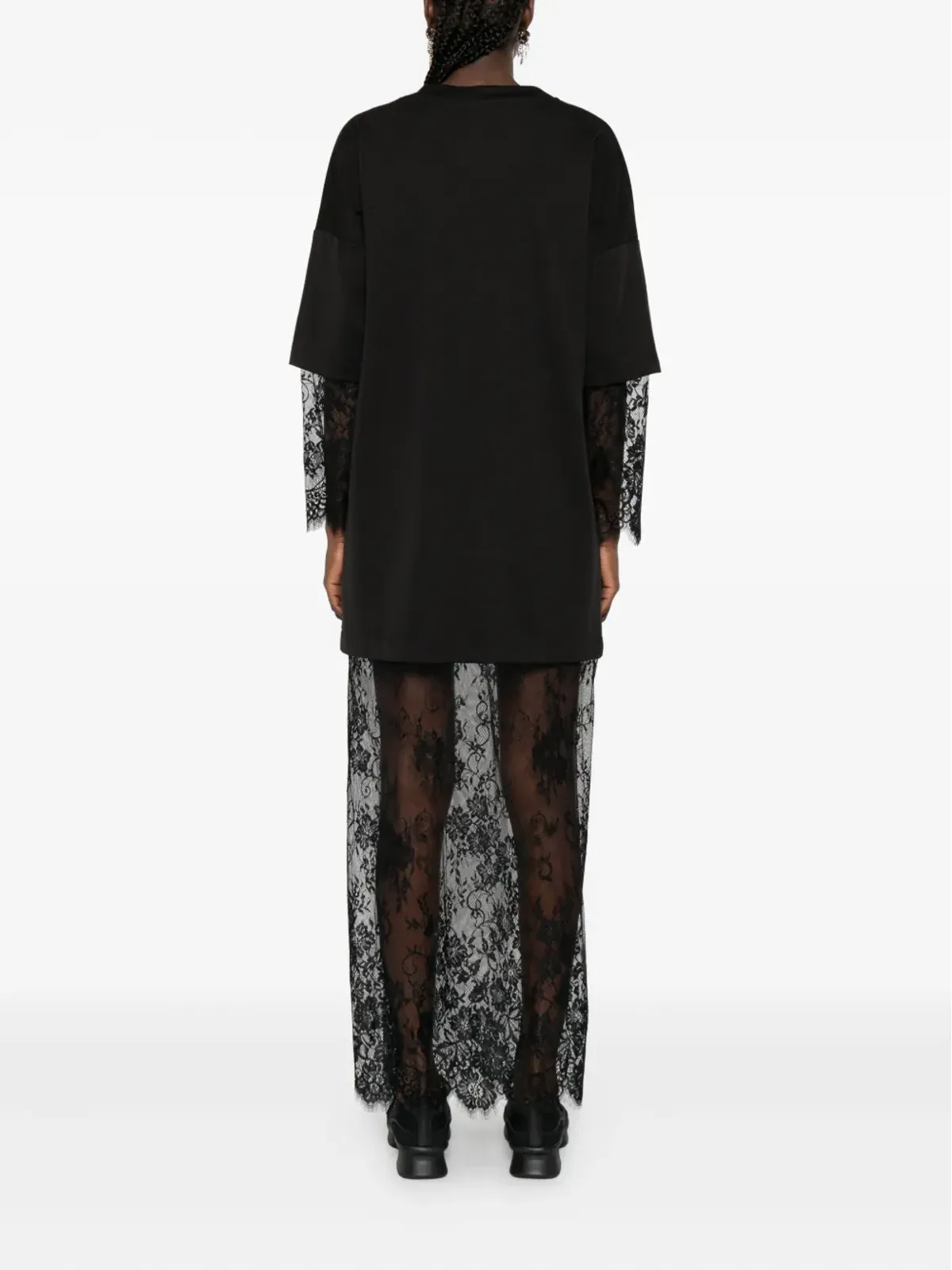 HAMZA Venice lace maxi dress - Black - 画像4