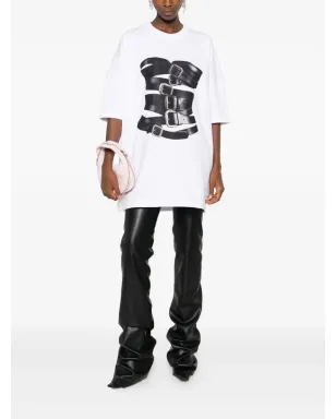 HAMZA コルセットバックルプリントTシャツ - サムネイル2