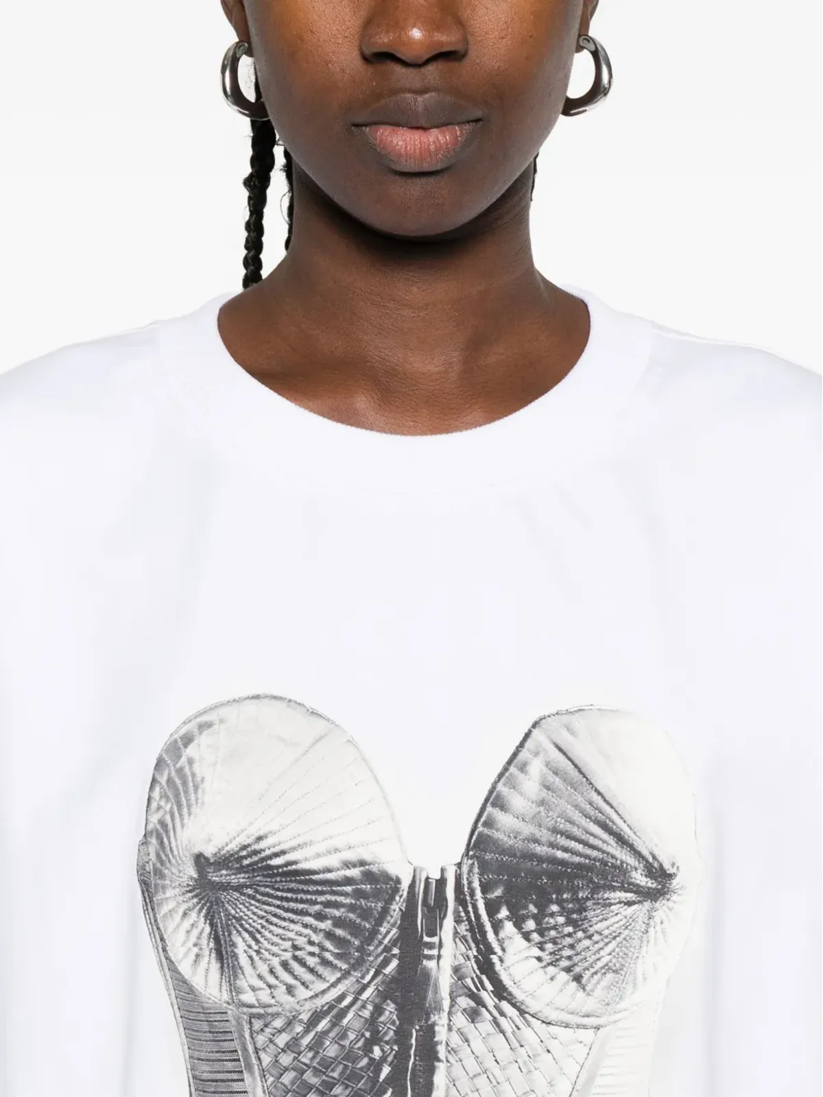 HAMZA × Madonna コルセットプリントTシャツドレス（ミニ丈） - 画像5