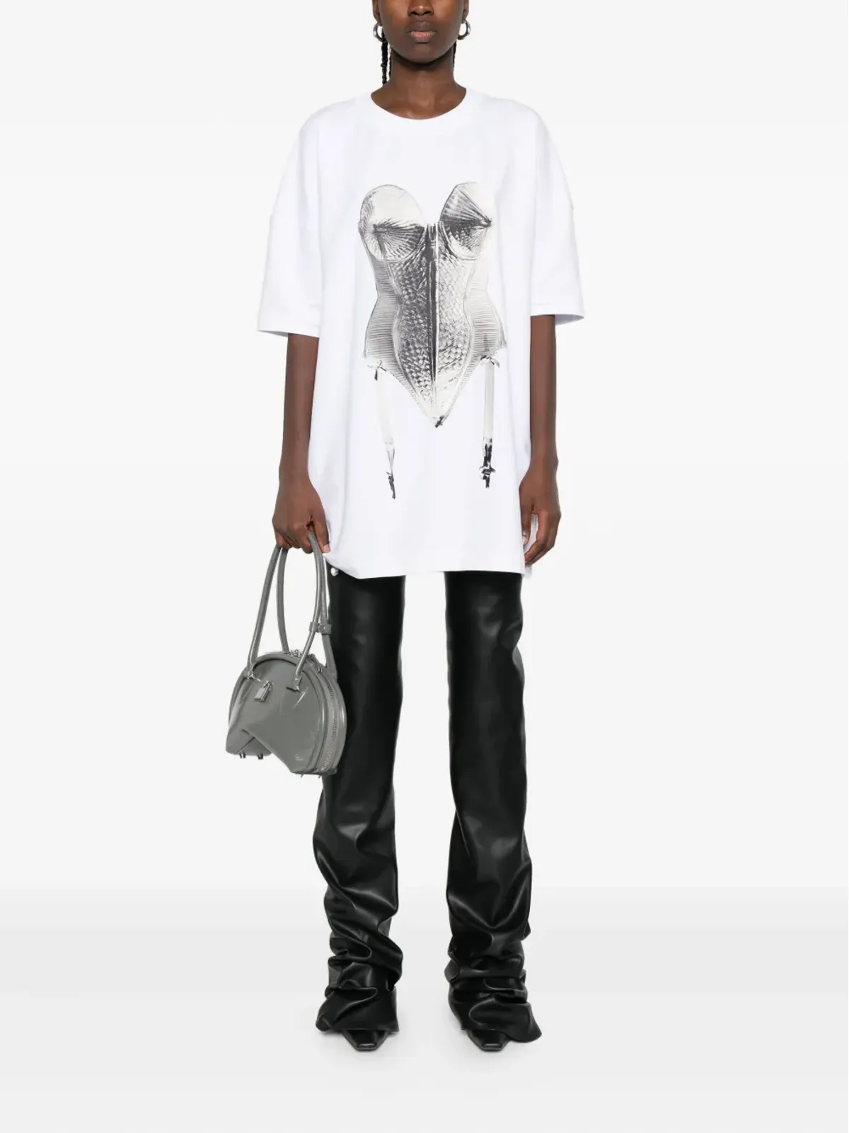 HAMZA × Madonna コルセットプリントTシャツドレス（ミニ丈） - 画像2