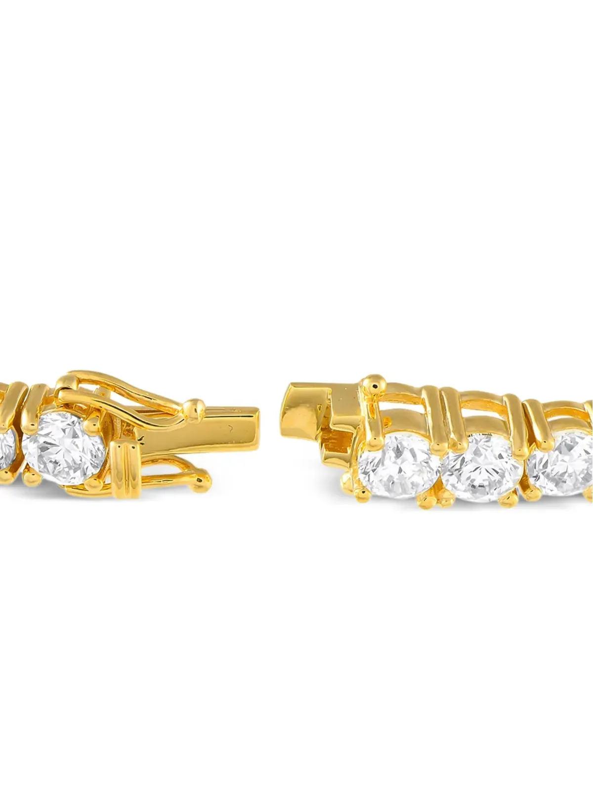 LB Exclusive 18K イエローゴールド ダイヤモンド テニスブレスレット - 画像2
