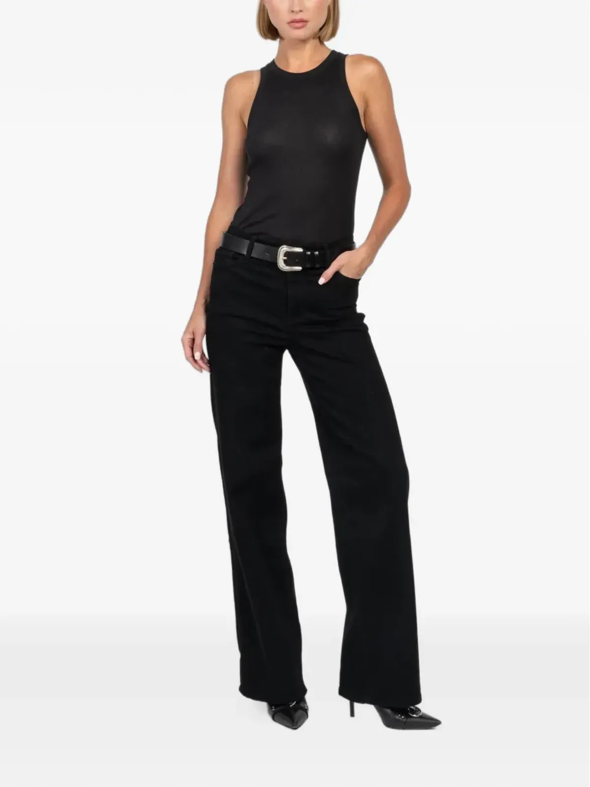 FRAME Le Slim wide-leg jeans - Black - 画像2