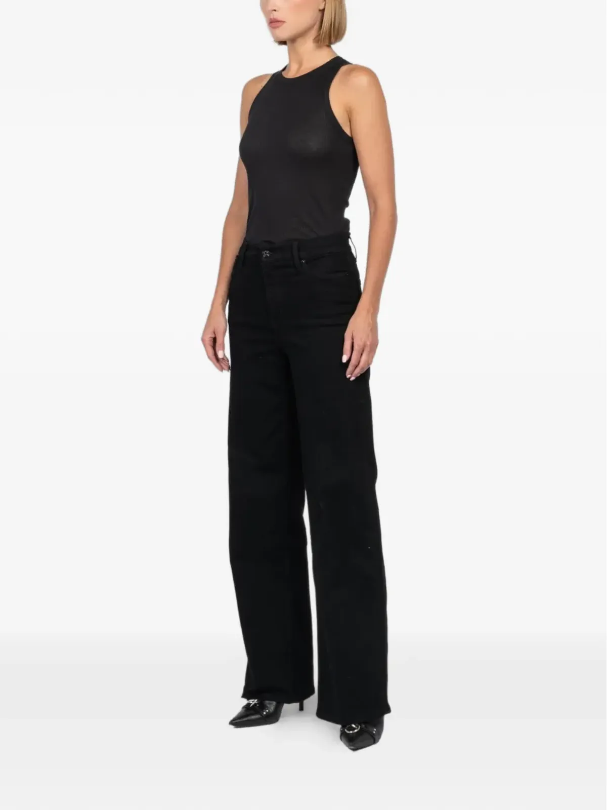 FRAME Le Slim wide-leg jeans - Black - 画像3
