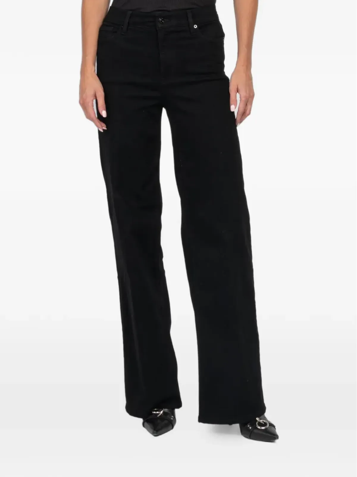 FRAME Le Slim wide-leg jeans - Black - 画像4
