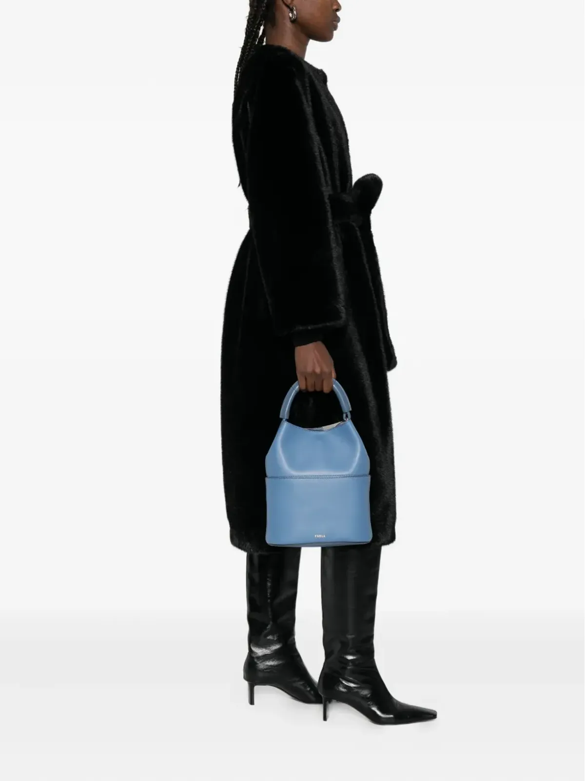 Furla スフェラ トップハンドル レザー バケットバッグ - 画像2