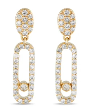 LB Exclusive 14K yellow gold diamond drop earrings - サムネイル1