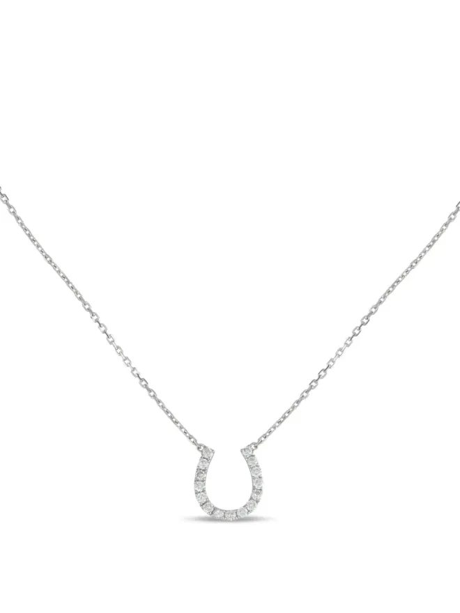 LB Exclusive LB Exclusive 14Kホワイトゴールド ホースシュー ダイヤモンド ネックレスの商品画像