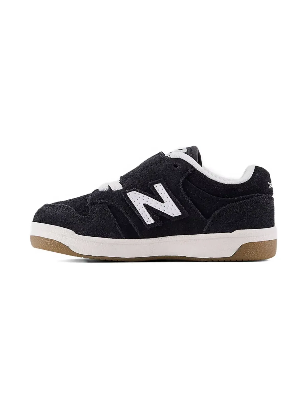 New Balance Kids 480 hook-loop strap-fastening leather sneakers - Black - 画像2