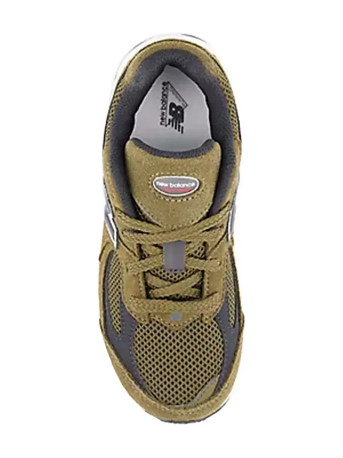 New Balance Kids 2002 メッシュパネル レザー スニーカー - グリーン - 画像3