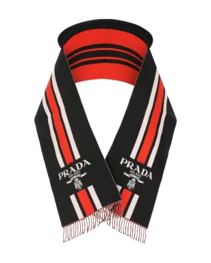 Prada ストライプ柄ロゴスカーフ - サムネイル1