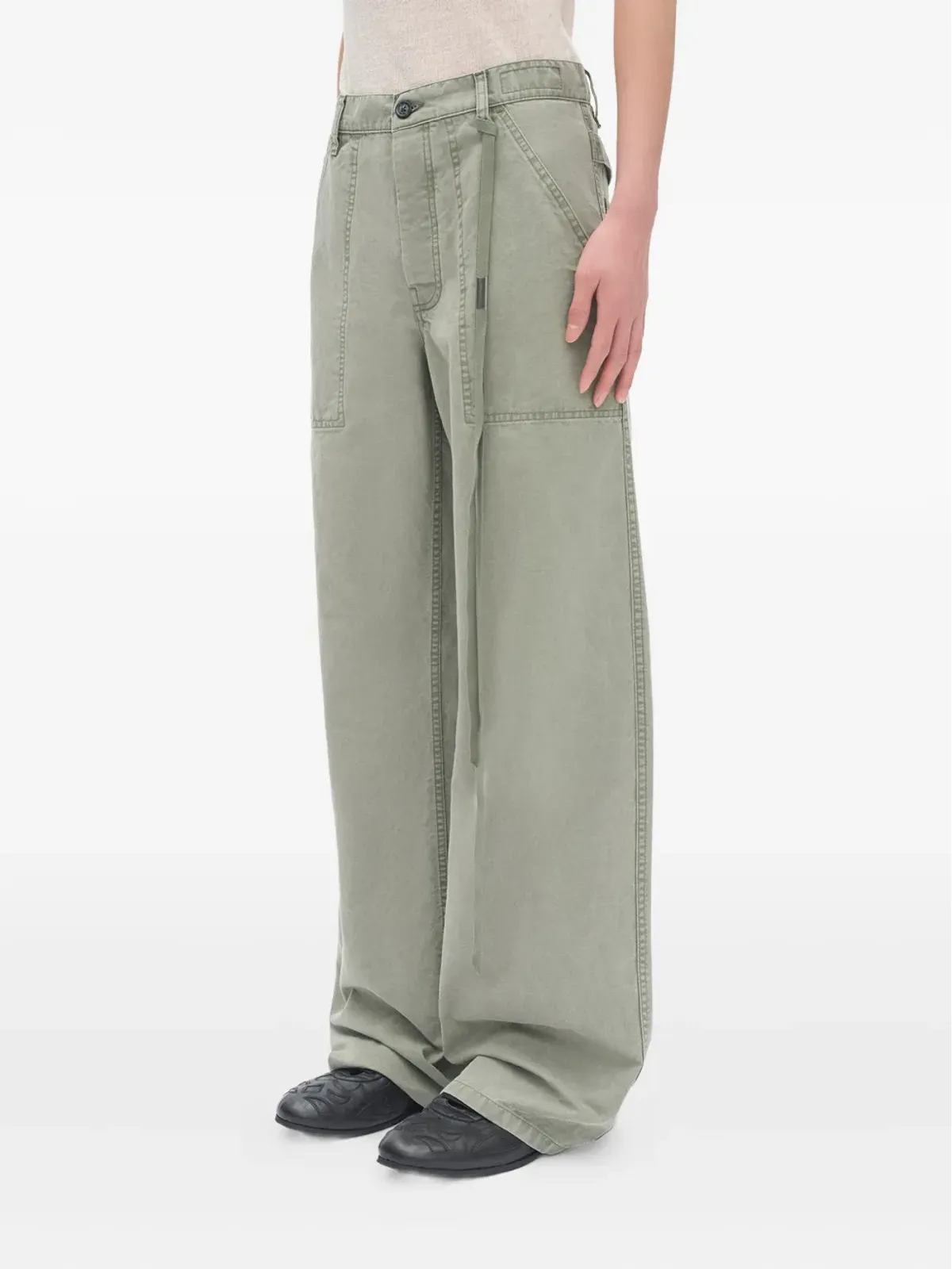 Ann Demeulemeester カーゴコットンパンツ - 画像3