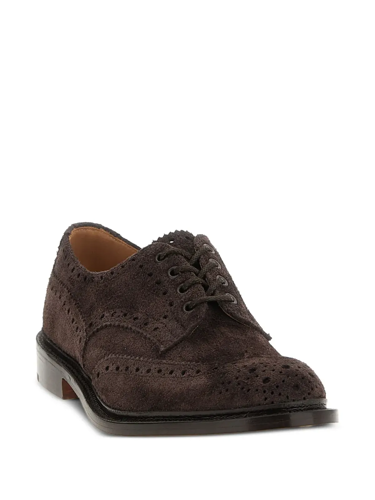 Tricker's Bourtonスエードレースアップオックスフォードシューズ - ブラウン - 画像2