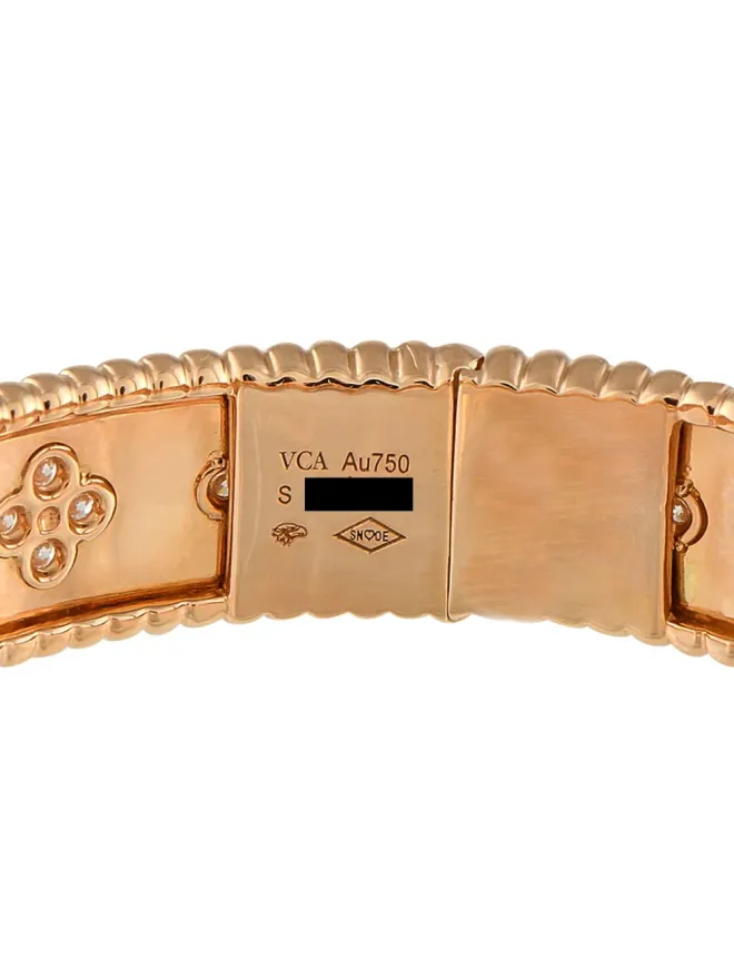 Van Cleef & Arpels Pre-Owned Van Cleef & Arpels Pre-Owned 18Kローズゴールド クローバー・ダイヤモンド ブレスレット - ピンクの商品画像