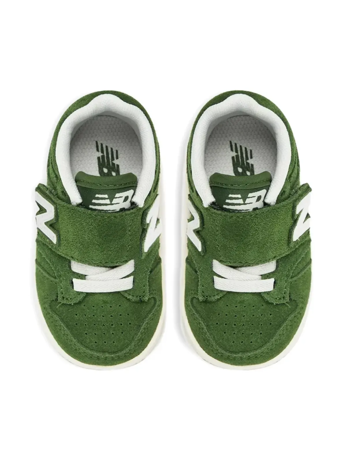 New Balance Kids 480 フック・アンド・ループ式ストラップ付きスエードスニーカー - 画像3
