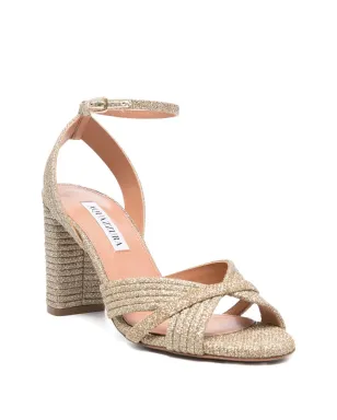Aquazzura Very Sundance アンクルストラップサンダル（ゴールド） - サムネイル2