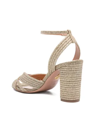 Aquazzura Very Sundance アンクルストラップサンダル（ゴールド） - サムネイル3