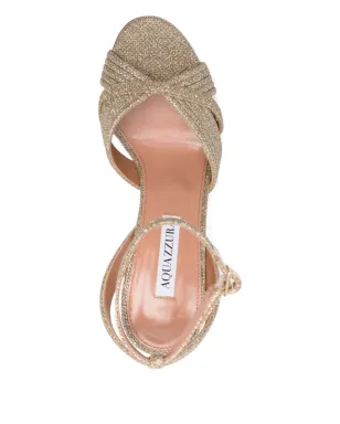 Aquazzura Very Sundance アンクルストラップサンダル（ゴールド） - サムネイル4
