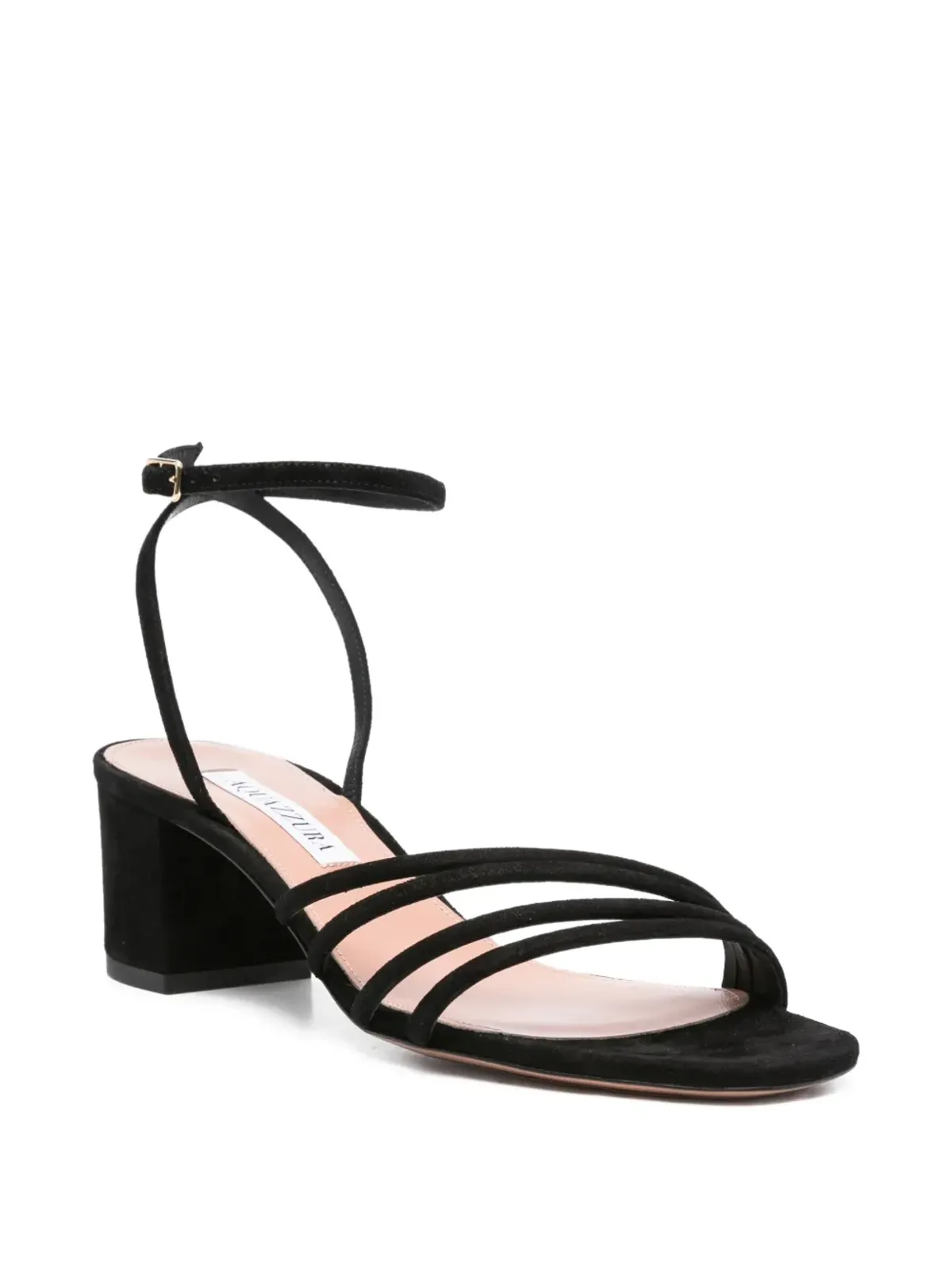 Aquazzura Latour アンクルストラップ ブロックヒール サンダル ブラック - 画像2