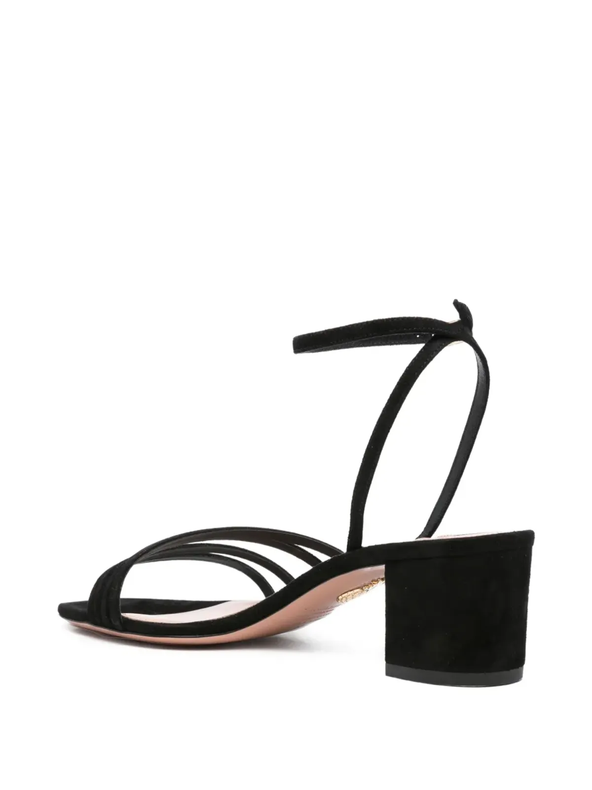 Aquazzura Latour アンクルストラップ ブロックヒール サンダル ブラック - 画像3