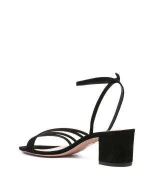 Aquazzura Latour アンクルストラップ ブロックヒール サンダル ブラック - サムネイル3