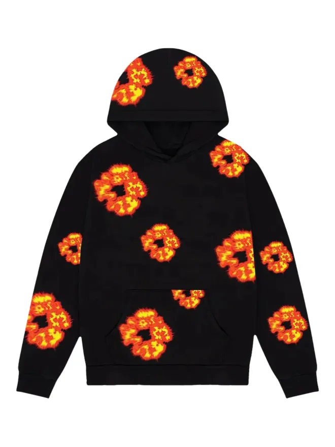 Denim Tears Denim Tears Offset Wreath プリント フーディー（ブラック）の商品画像