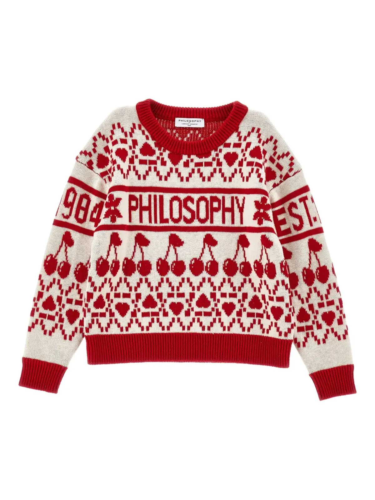 Philosophy Di Lorenzo Serafini Kids チェリーパターンのセーター - 画像1