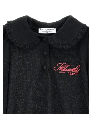 Philosophy Di Lorenzo Serafini Kids ラッフルカラー長袖ポロシャツ - サムネイル3