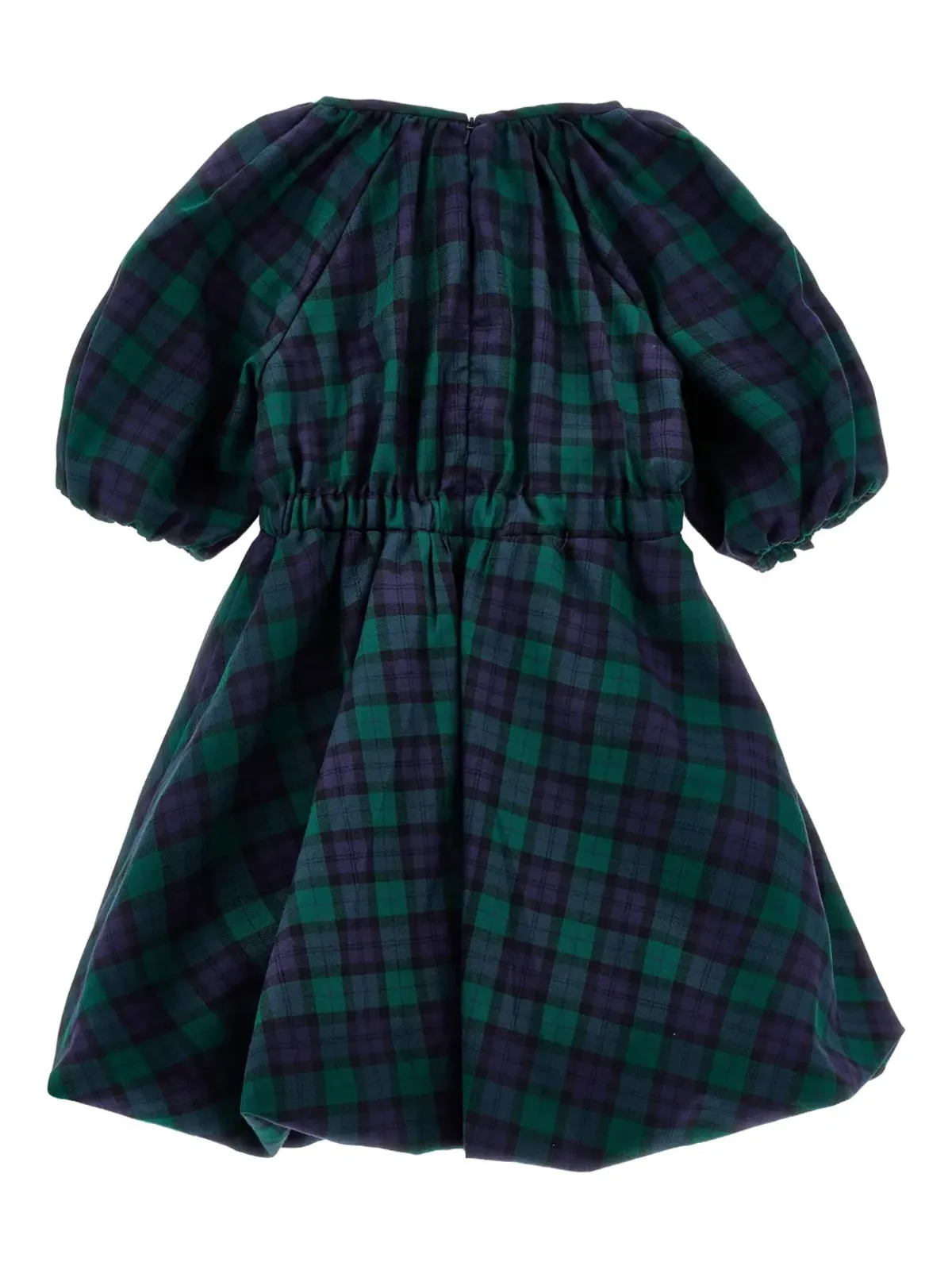 Philosophy Di Lorenzo Serafini Kids バルーンスリーブ チェック柄ワンピース ブルー - 画像2