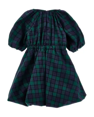 Philosophy Di Lorenzo Serafini Kids バルーンスリーブ チェック柄ワンピース ブルー - サムネイル2