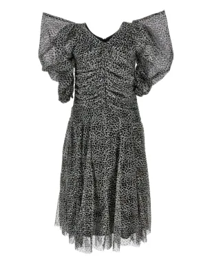 Philosophy Di Lorenzo Serafini Kids パフスリーブ・レオパード柄ドレス - サムネイル1