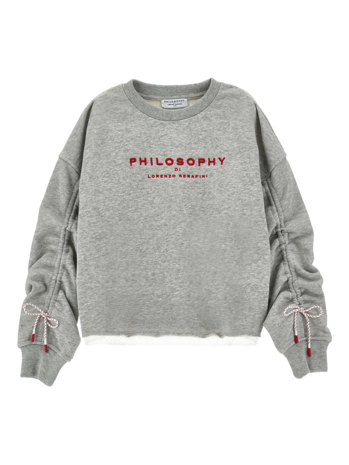 Philosophy Di Lorenzo Serafini Kids ドローストリング袖スウェット（グレー） - 画像1