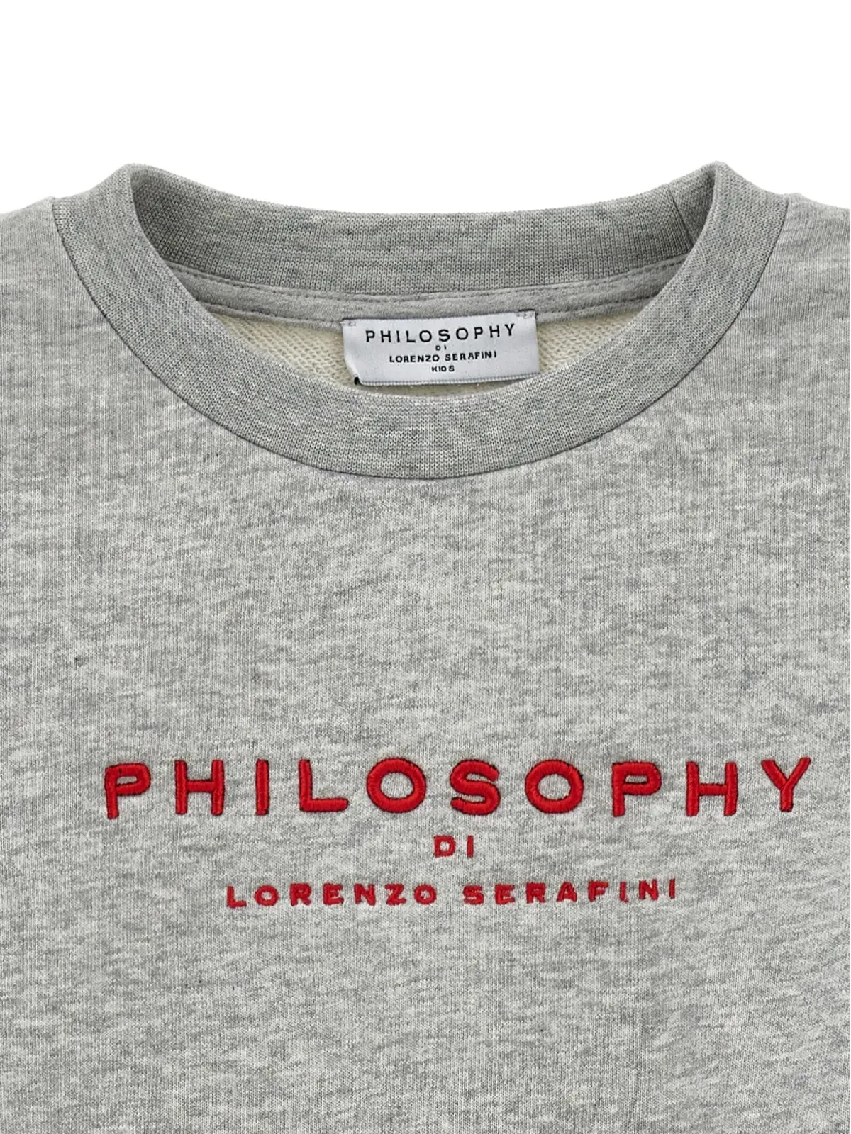 Philosophy Di Lorenzo Serafini Kids ドローストリング袖スウェット（グレー） - 画像3